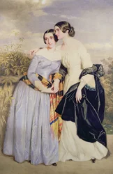 Fru Partridge og hendes søster Miss Croker, ca. 1850